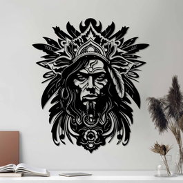 Wallity Rasta Escultura de Pared Metálica Negra